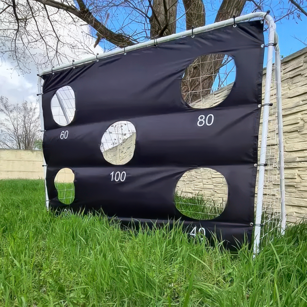 Fotbollsmål i Metall med Prickskytteduk - 240x170cm