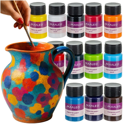 Glas- och keramikfärger 12-pack - Målarset