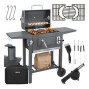 Grill / Kolgrill med Tillbehör - 105x110x50cm