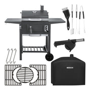 Grill / Kolgrill med Tillbehör - 105x110x50cm