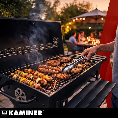 Grill / Kolgrill med Tillbehör - 108x67x96cm