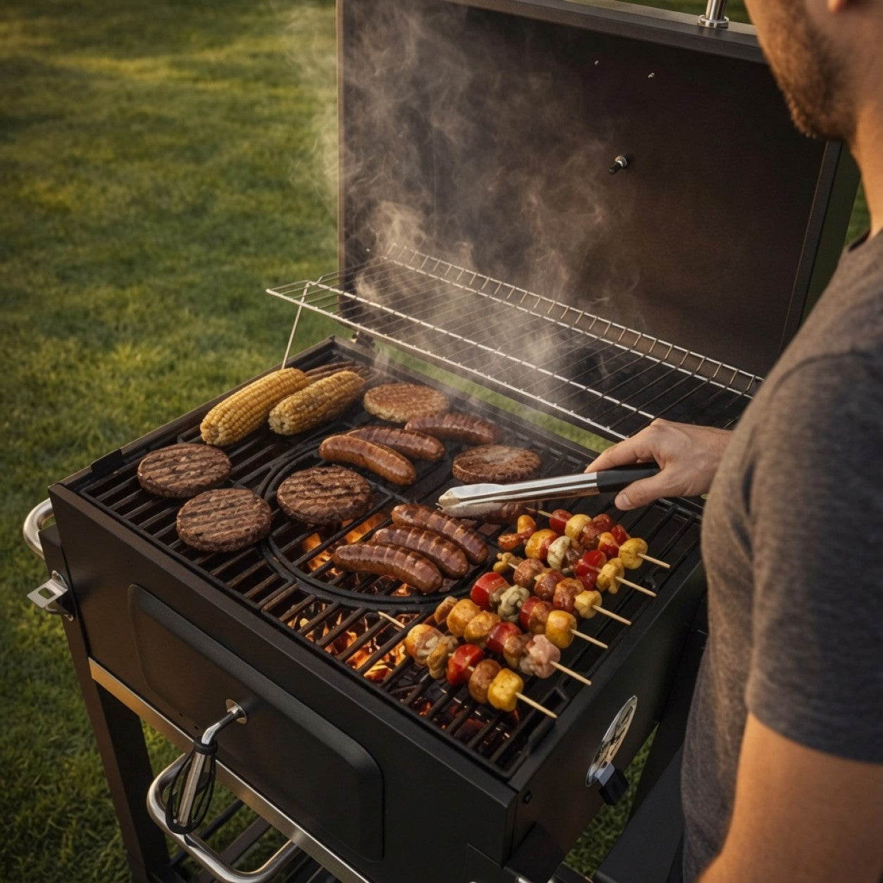 Grill / Kulgrill med tilbehør - 116x55x120cm