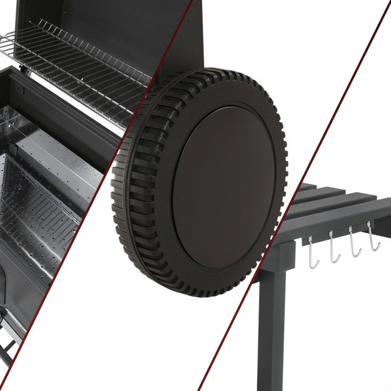 Grill / Kulgrill med tilbehør - 116x55x120cm