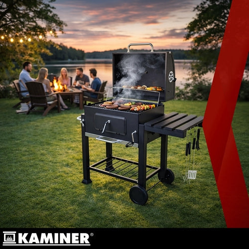 Grill / Kolgrill med Tillbehör - 116x70x110cm