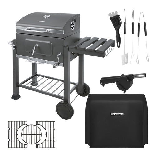 Grill / Kolgrill med Tillbehör - 116x70x110cm