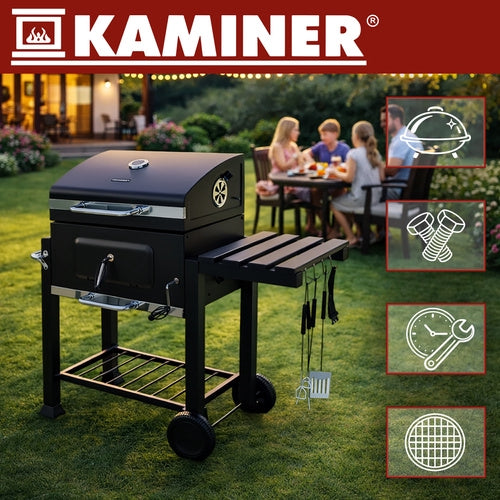 Grill / Kolgrill med Tillbehör - 116x70x110cm