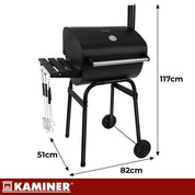 Grill / Kolgrill med Tillbehör - 82x51x117cm