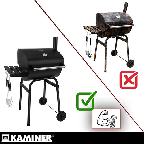Grill / Kolgrill med Tillbehör - 82x51x117cm