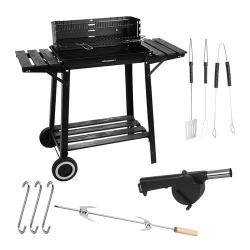 Grill / Kolgrill med Tillbehör - 93x41x86cm