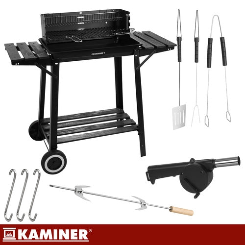 Grill / Kolgrill med Tillbehör - 93x41x86cm