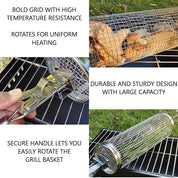 Grillkorg / Grillgaller med Handtag - 30cm
