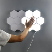 Hexagon Vägglampa / LED lampa i 6 moduler - Fjärrstyrd