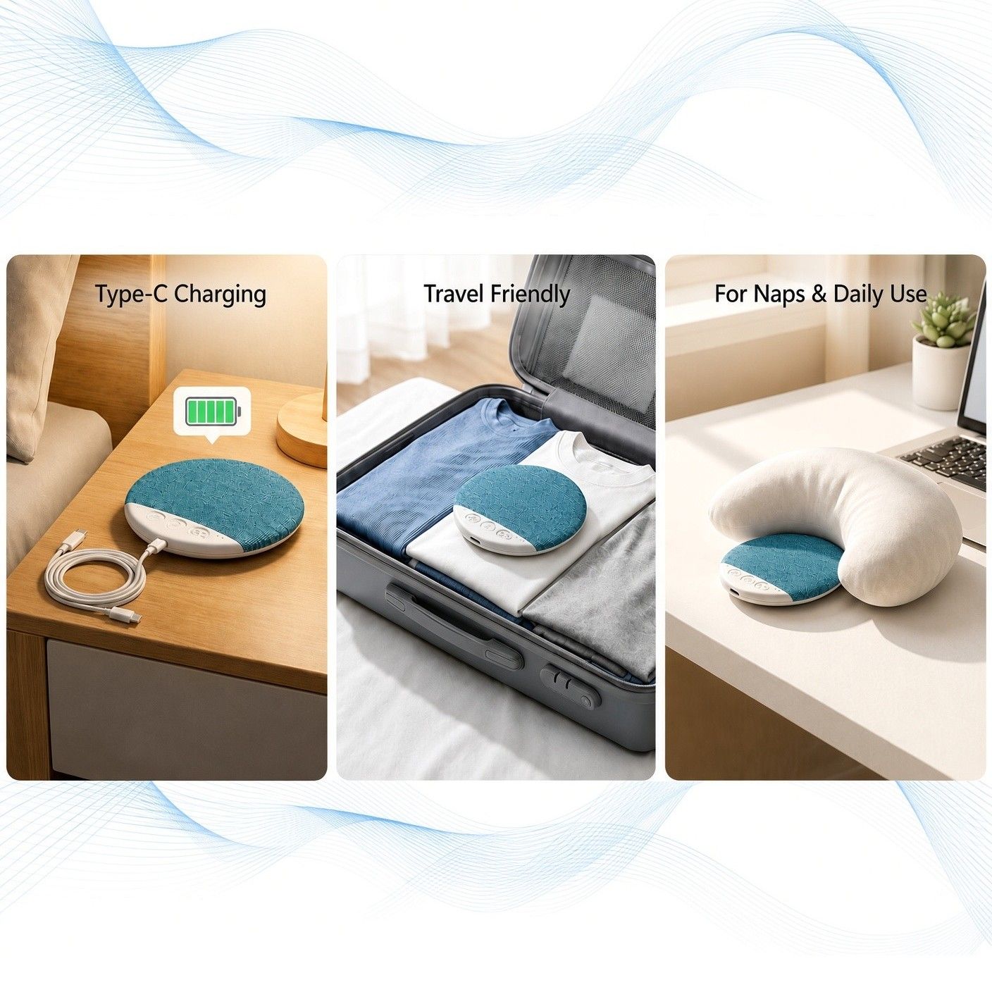Högtalare för kudde med 3D-stereoljud och timer – Bluetooth 5.4