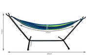 Hängmatta med Stativ 200kg - 200x150 cm
