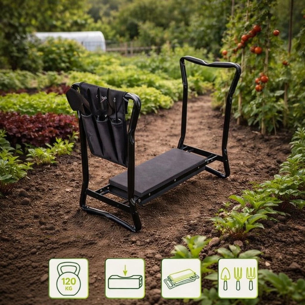 Hopfällbar Knäpall & Sittpall för Trädgården