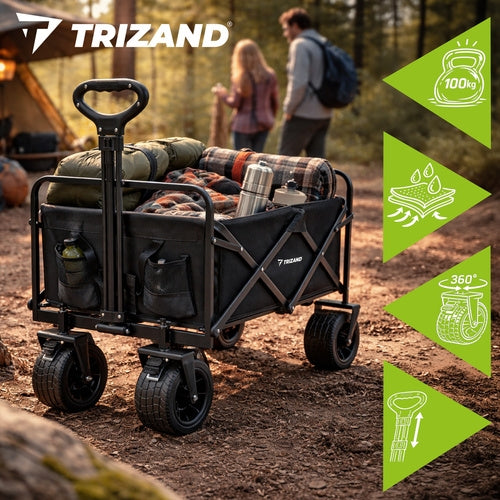 Hopfällbar Vagn / Skrinda - Transportvagn - 100 kg