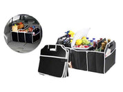 Hopfällbar bilorganiserare med 3 Fack