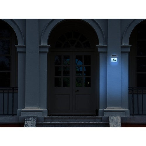 Husnummerskylt med LED - Skylt till Hus / Husnummer - Solcell