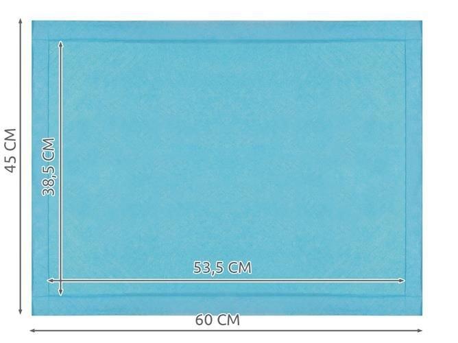 Hygienunderlägg 60x45cm - 50-Pack