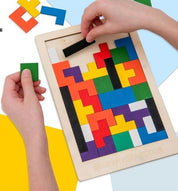 IQ-pussel i Trä för Barn