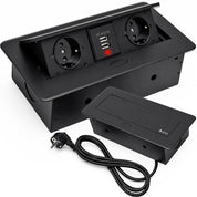 Inbyggt Grenuttag med USB / Bordsuttag - Dubbel