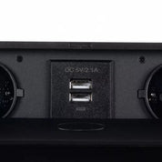 Inbyggt Grenuttag med USB / Bordsuttag - Dubbel