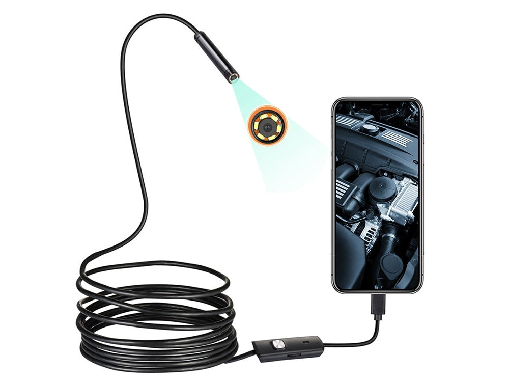 Inspektionskamera till Mobiltelefon & PC / USB Endoskop - 5m