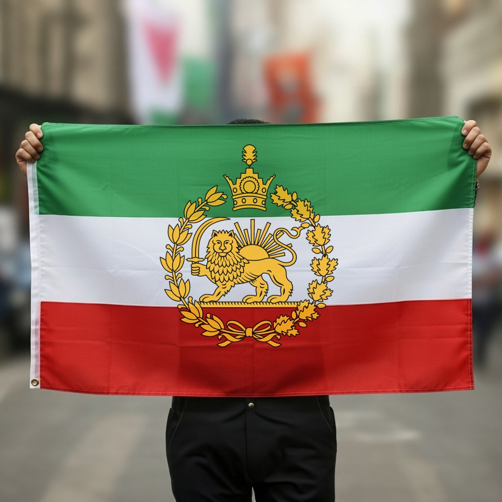 Iran Flagga Lejon (2017) - 150 x 90 cm
