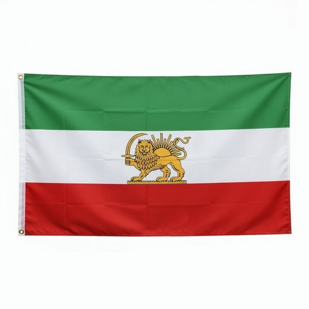 Iran Flagga Lejon (Innan Revolutionen) - 150 x 90 cm