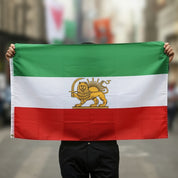 Iran Flagga Lejon (Innan Revolutionen) - 150 x 90 cm