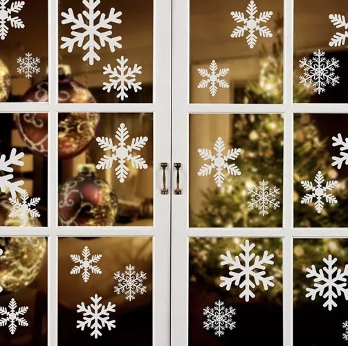 Jul Fönsterdekoration - Snöflingor