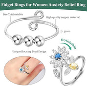 Justerbara Fidgetringar i Set – Ringar i 6-pack