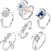 Justerbara Fidgetringar i Set – Ringar i 6-pack
