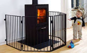 Kaminskydd - Säkerhetsgrind till kamin - Öppen Spis Grind/Skydd