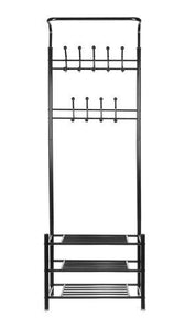 Kapphängare Ställ med Skohylla / Klädhängare  - 190 cm