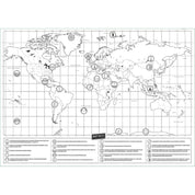 Karta med Skrapa / Scratch Map / Världskarta - 42 x 30 cm
