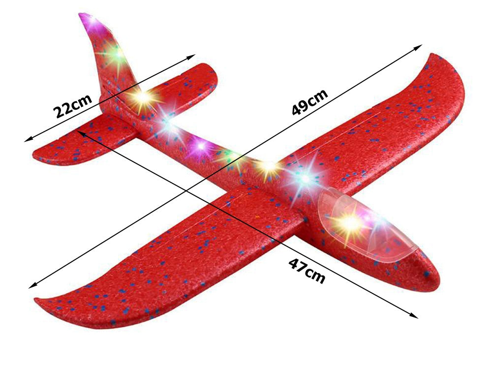 Kastflygplan med LED - 47 cm