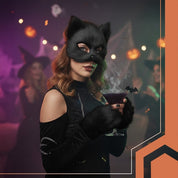 Kattmask med Tassar och Justerbar Svans - 4 Delar