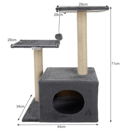 Katträd / Klösträd / Klöspelare för Katter - 71 cm