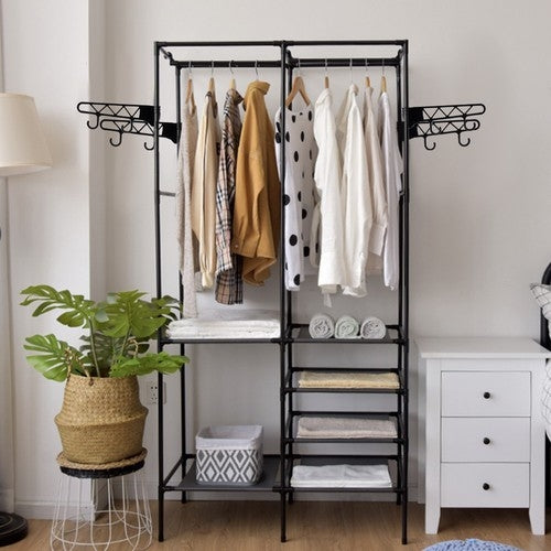 Klädhängare Ställ / Kapphängare med Hyllor - 170cm