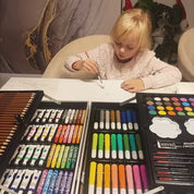 Konstnärsset med Väska Unicorn - 145-delar - Pennor & färger