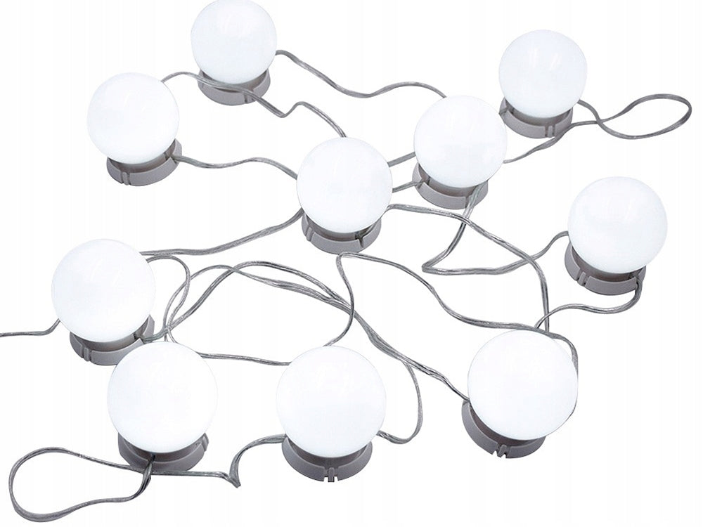 LED Lampor för Sminkspegel med 3 Färgläge - 10-Pack