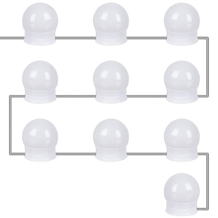 LED-Lampor till Sminkspegel - 10-Pack