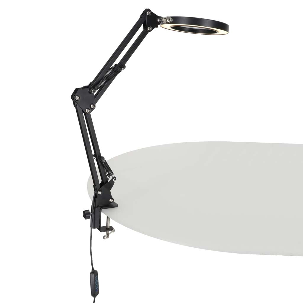 LED Skrivbordslampa med Förstoringsglas - USB 12W