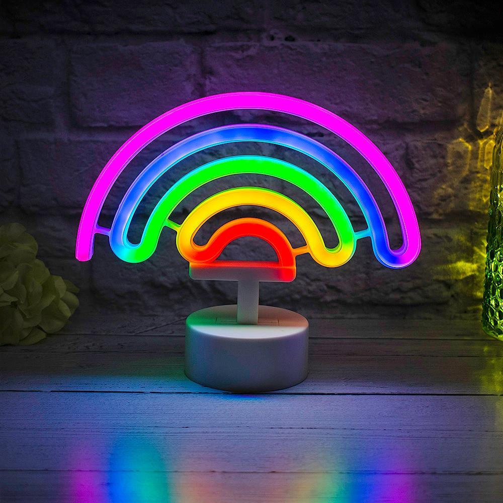 LED-lampa / Nattlampa Neon - Regnbåge - Bordslampa