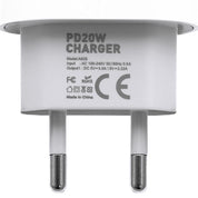 Laddare för iPad - Snabbladdare - Strömadapter+Kabel - 20W USB-C