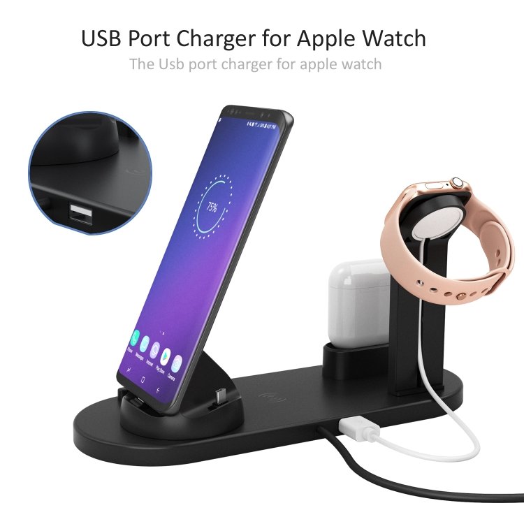 Laddningsstation för Mobil, Apple Watch & AirPods - Induktion