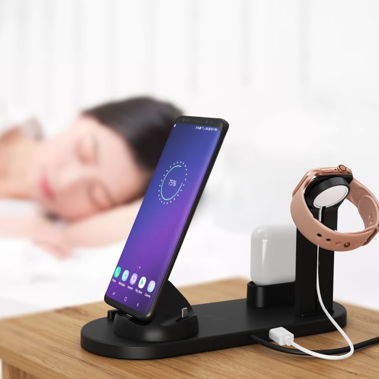 Laddningsstation för Mobil, Apple Watch & AirPods - Induktion