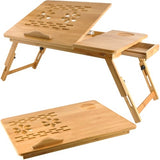 Laptopställ i Bambu - Justerbar Höjd & Vinkel