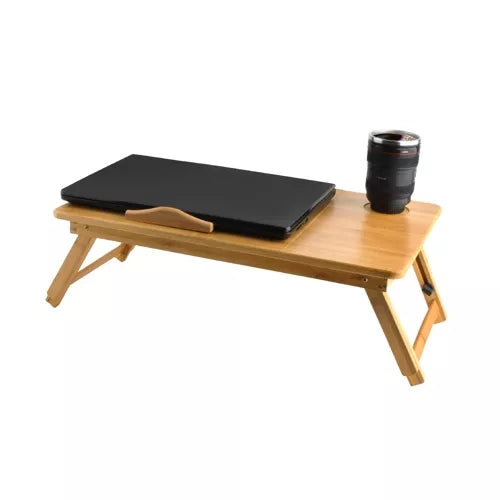 Laptopställ i Bambu - Justerbar Höjd & Vinkel